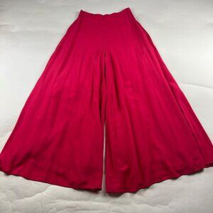 Lulu's Hot Pink High Rise Ultra Wide Cropped Pant S